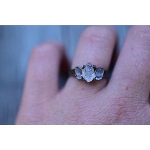 Raw Crystal Ring, Raw Stone Ring, Rings for Women, Stacking Ring, Raw Ge…